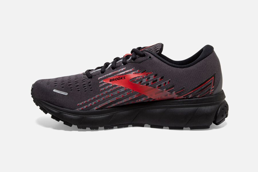 Brooks Running Shoes - Ghost 13 GTX Road Mens - Black/Red - ELU-837149